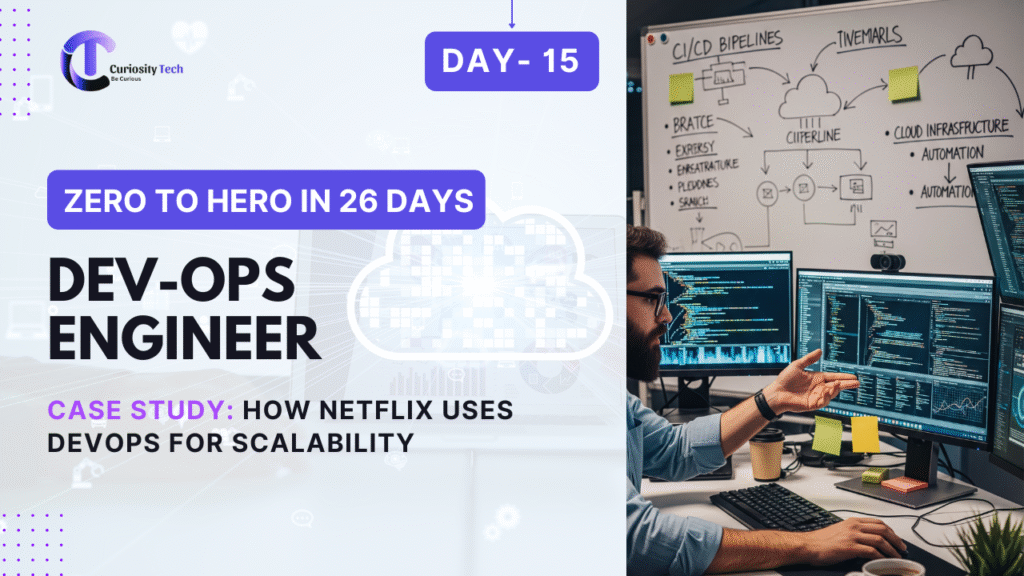 Netflix platform architecture illustrating DevOps practices for scalable streaming.